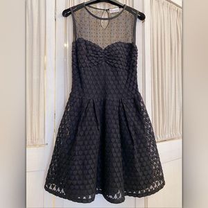 RED Valentino Lace Heart Pattern Mini Dress